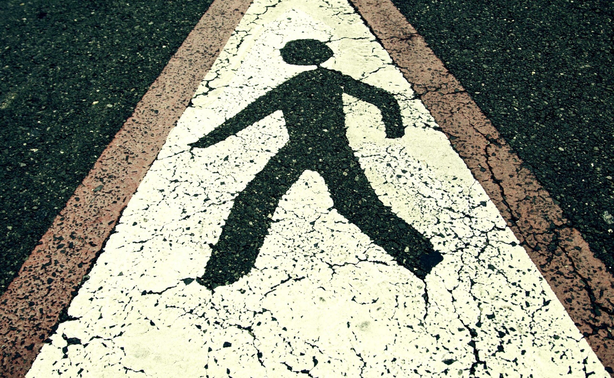 Pedestrian crossing on the road sign and symbol, circulation, traffic
