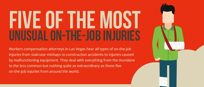 Five of the most unusual on-the-job injuries infographic