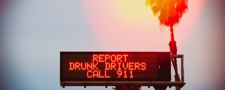 Report drunk drivers signage
