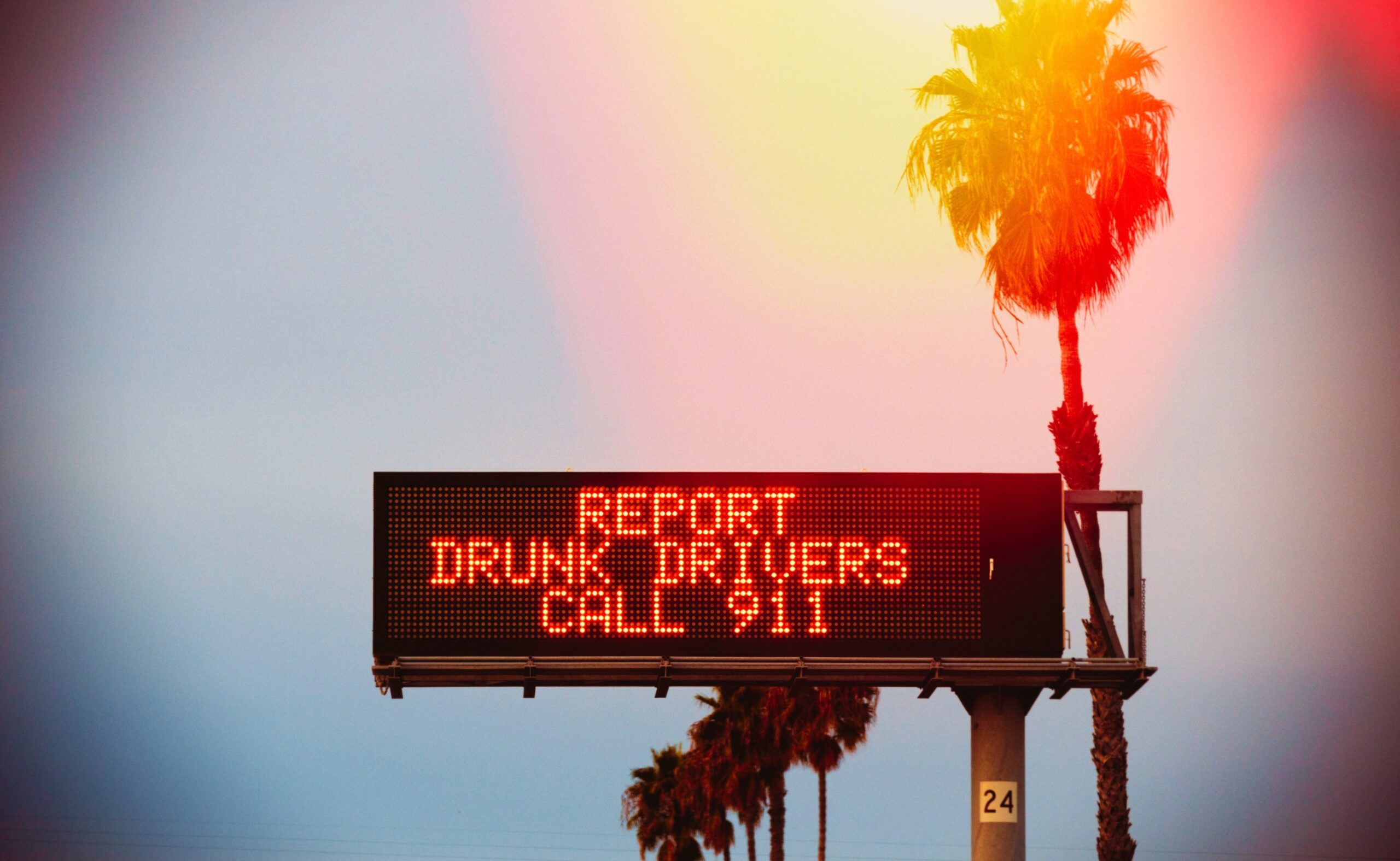 Report drunk drivers signage