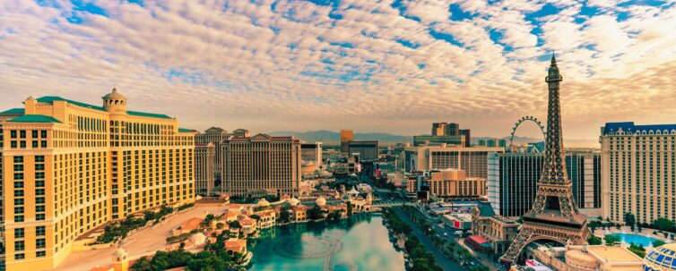 Aerial view of Las Vegas cityscape