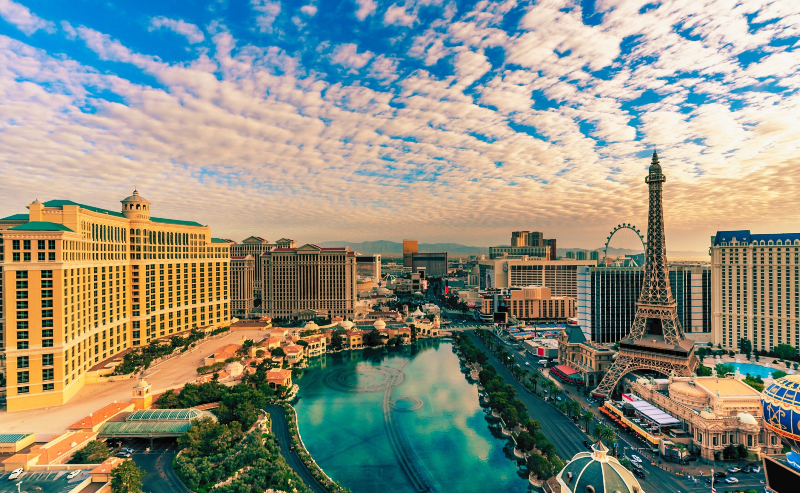 Aerial view of Las Vegas cityscape