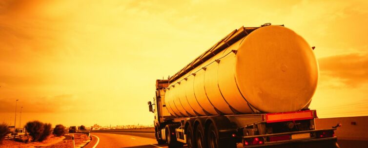 Tanker on the road