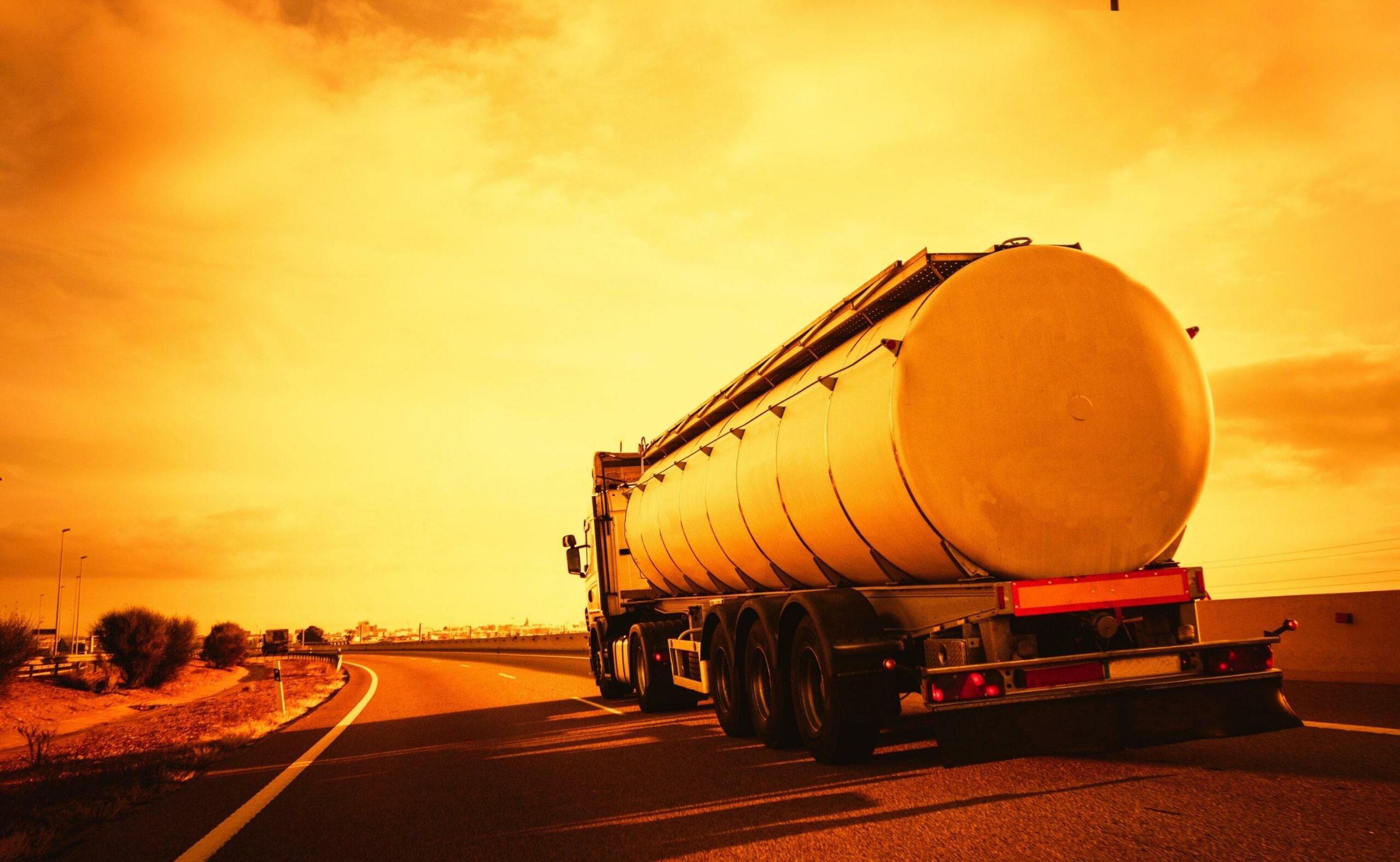 Tanker on the road