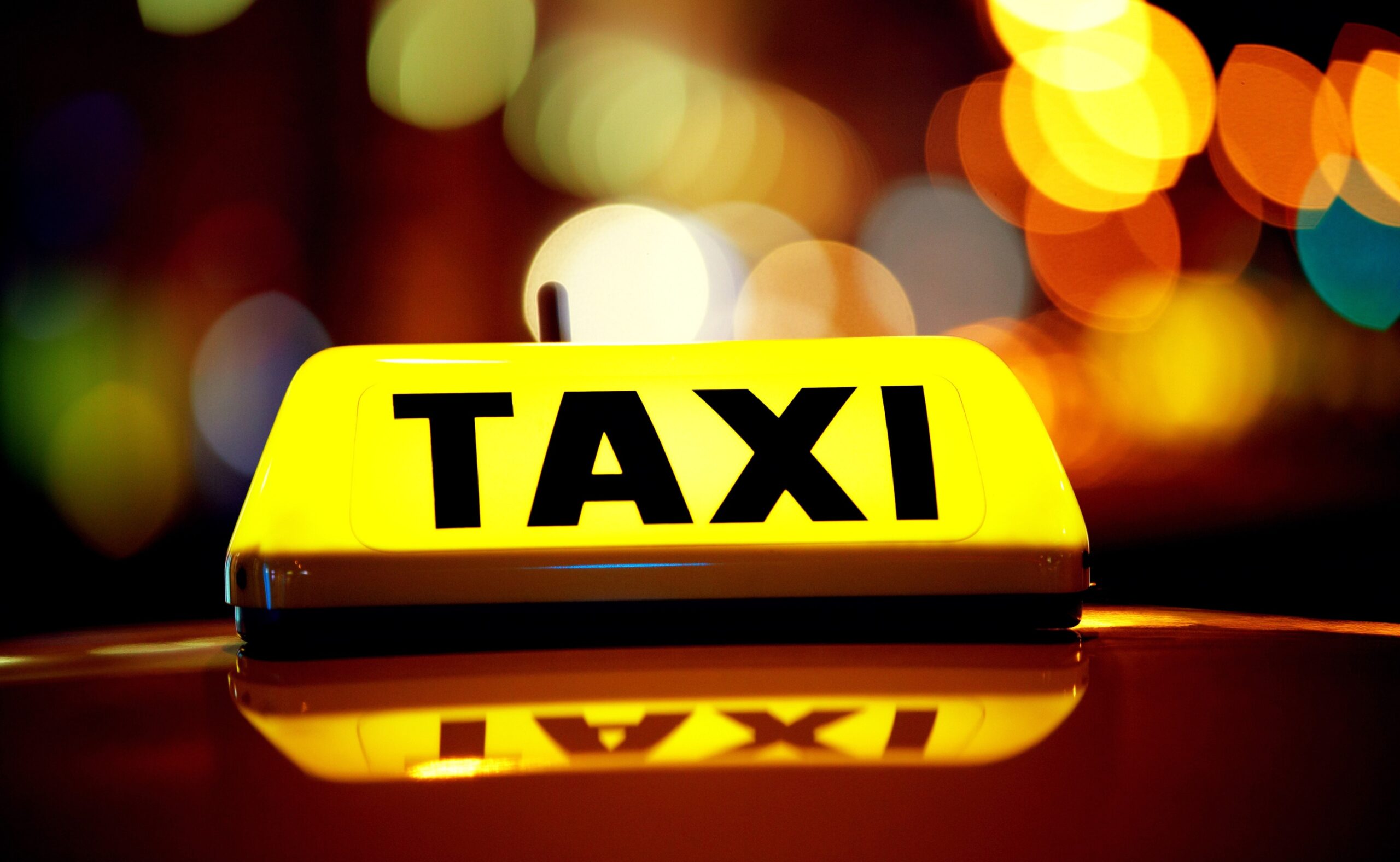 Taxi light turned on