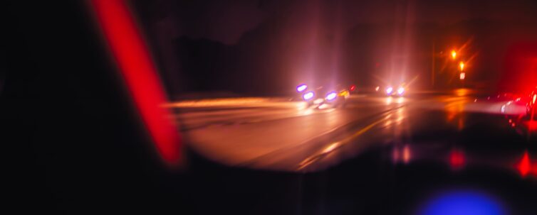 Blurred vision while drunk driving