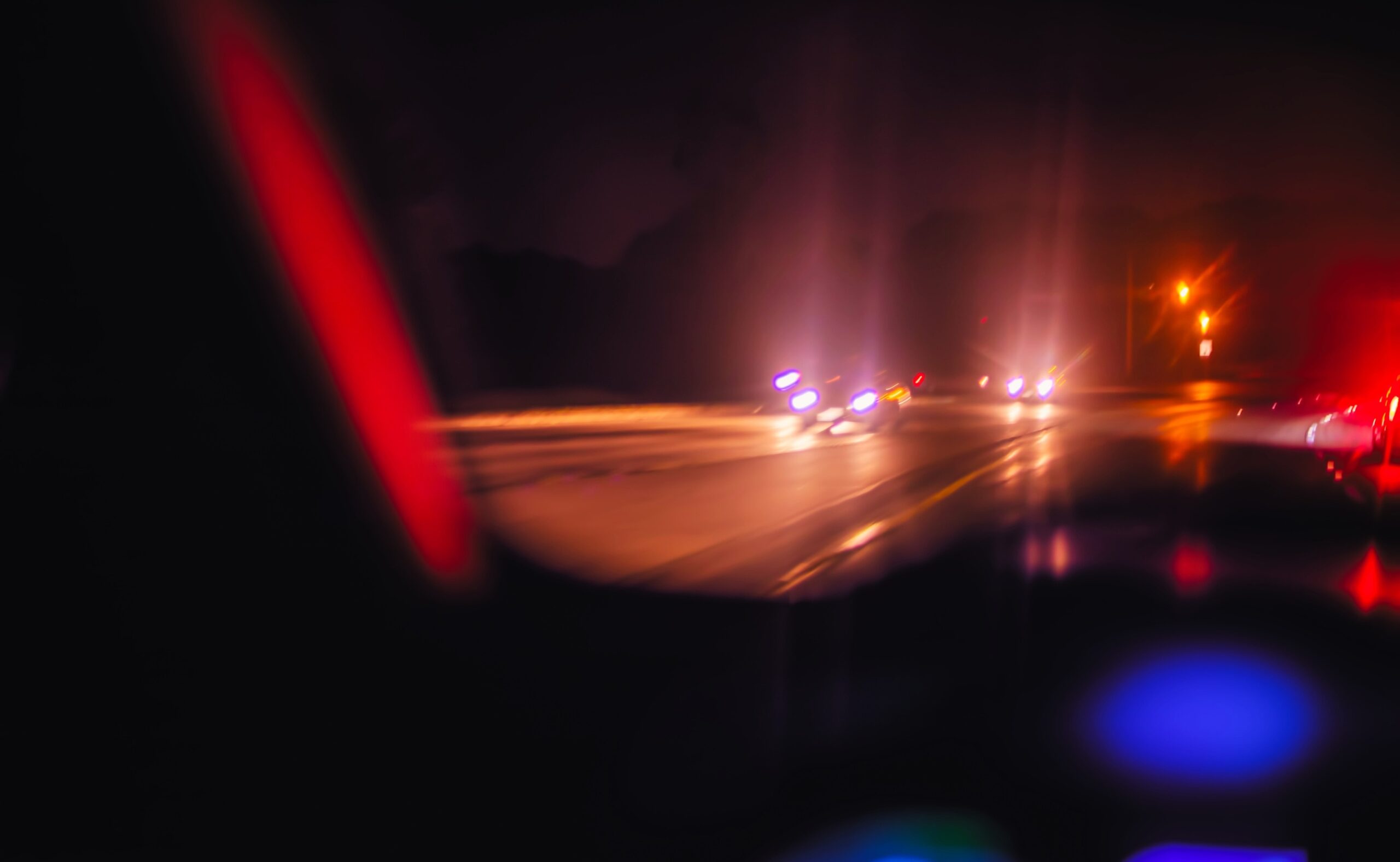 Blurred vision while drunk driving