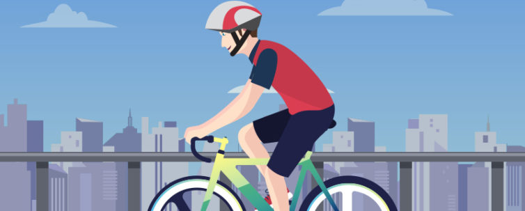 Helmets save lives and reduce cycling injuries infographic