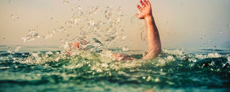 Man downing in the water