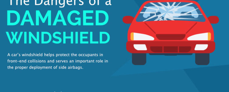 The dangers of a damaged windshield infographic