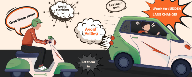 Infographic on offensive driving dangers