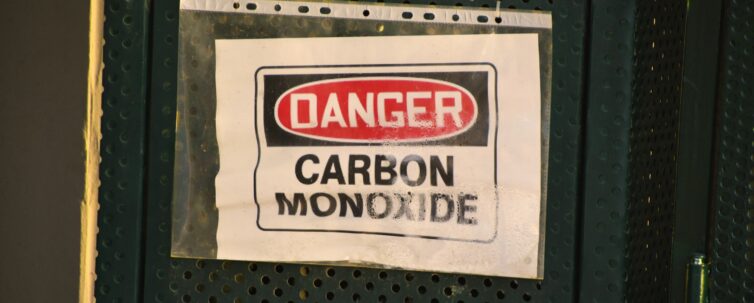 danger carbon monoxide sign