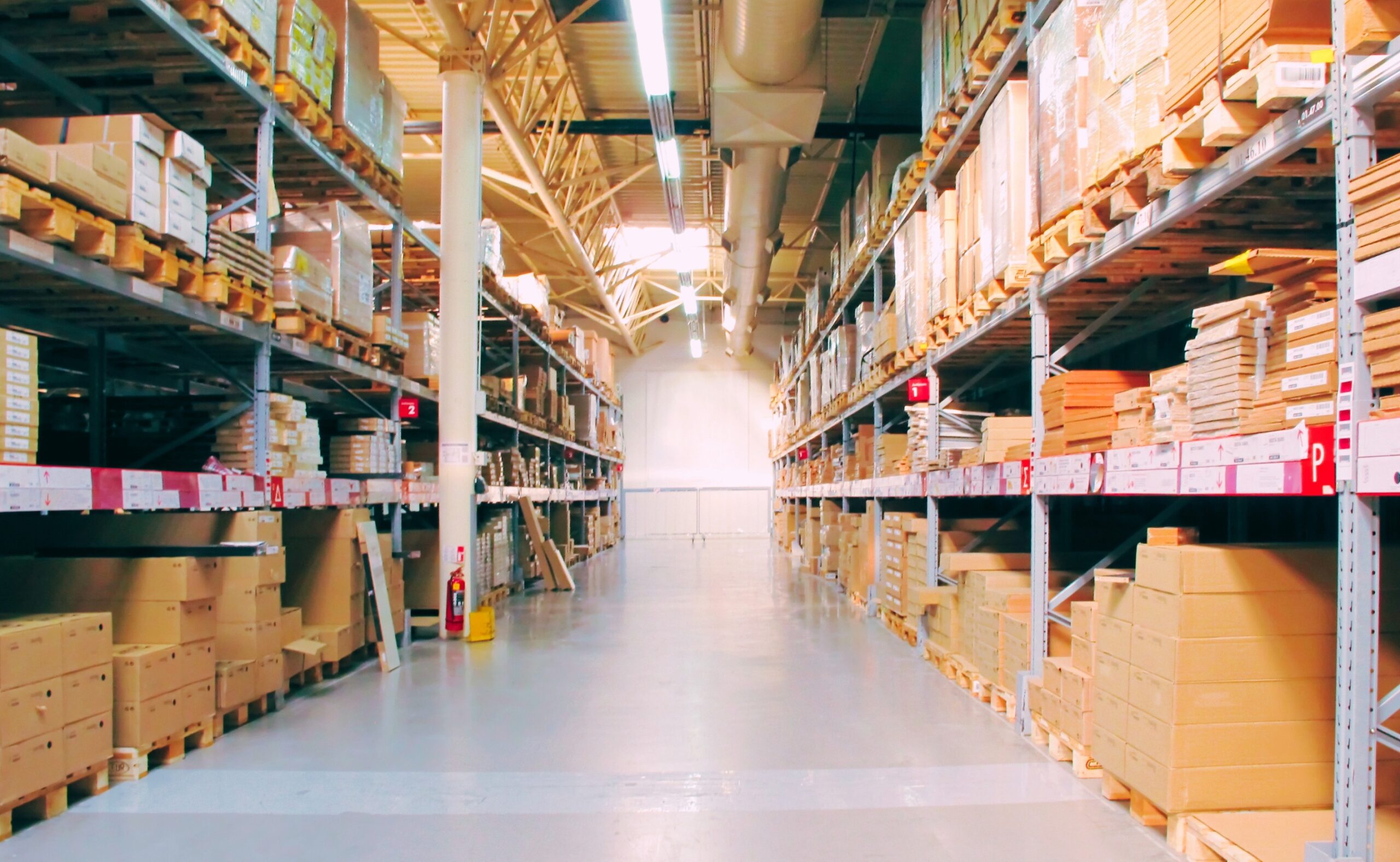 hallway of a manufacturing storage