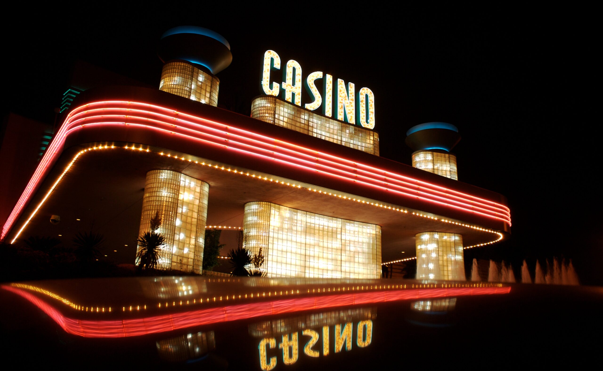 Front of the casino at night