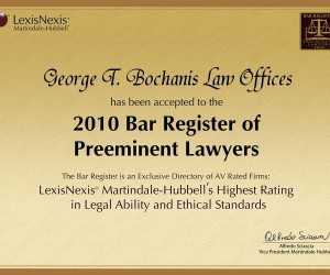 2010 Bar Register of Preeminent Lawyers award