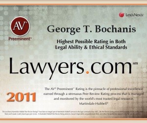 2011 lawyers.com peer review rated award