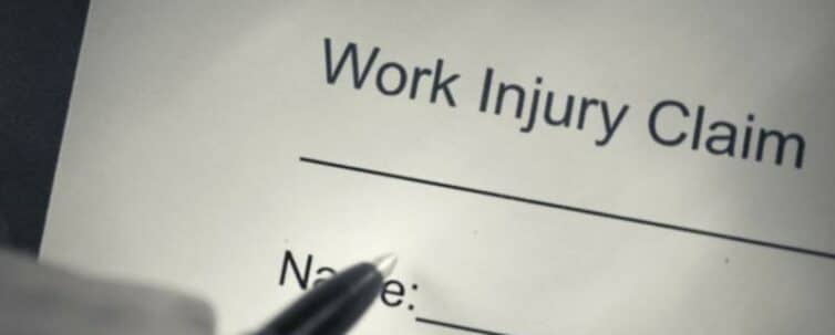 shot of word worker's compensation